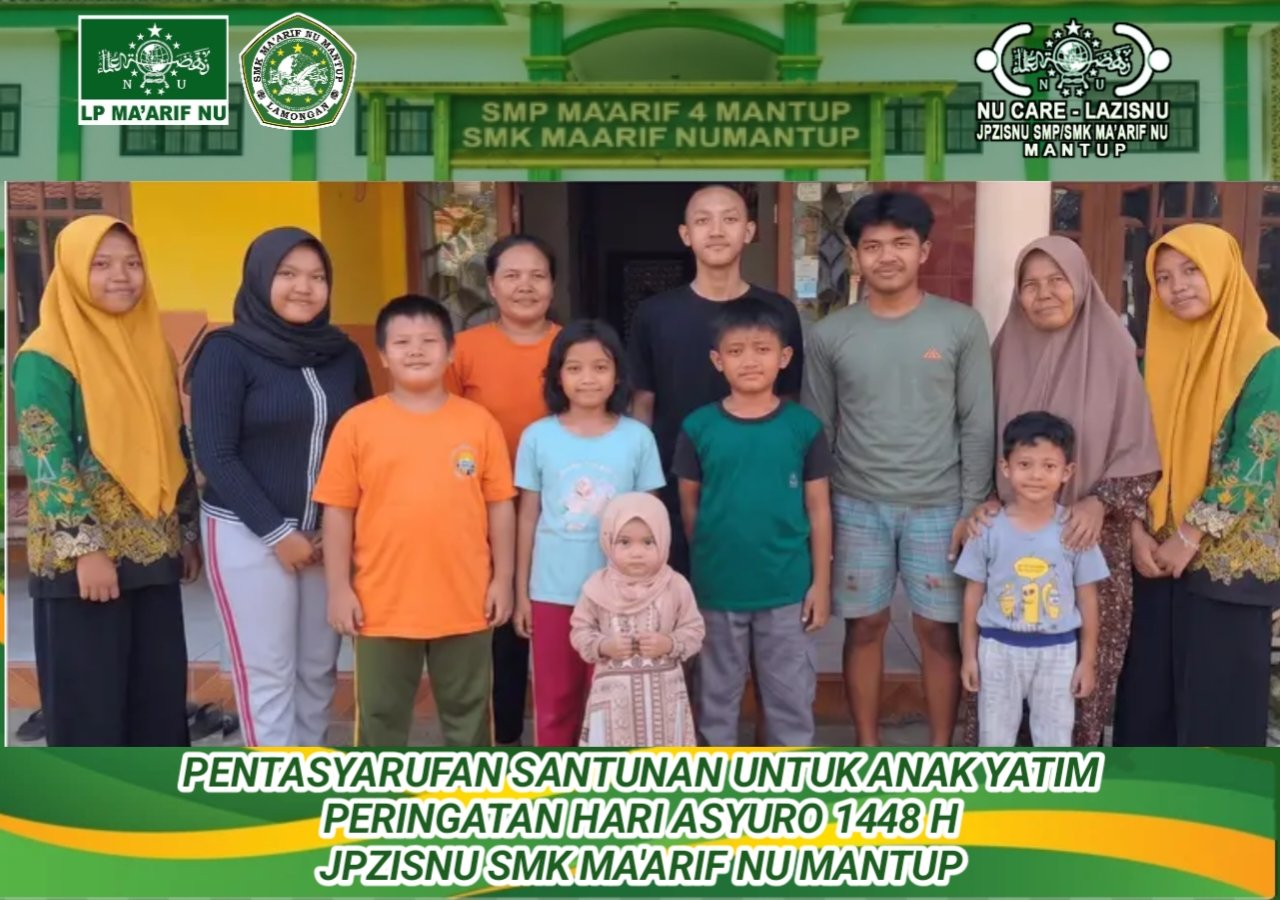 Gambar Berita: Menebar Kasih di Hari Asyura: JPZISNU SMK Ma'arif NU Mantup Gelar Santunan Anak Yatim